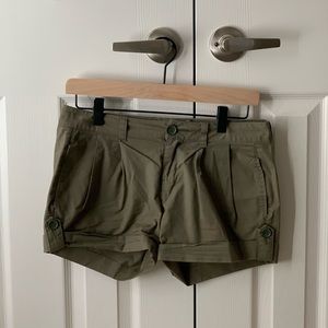 Army green shorts
